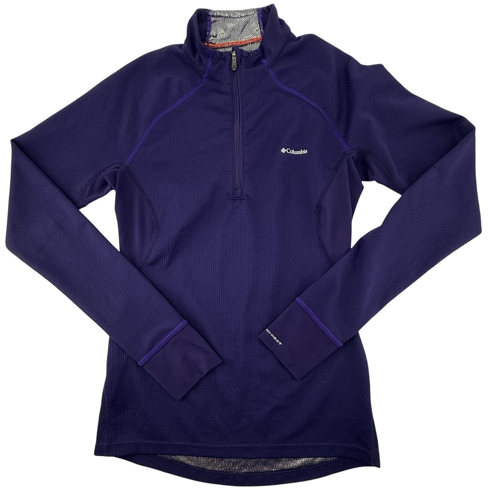 Columbia Womens Purple Omni-Heat 1/4 Zip Thermal Top XS / S